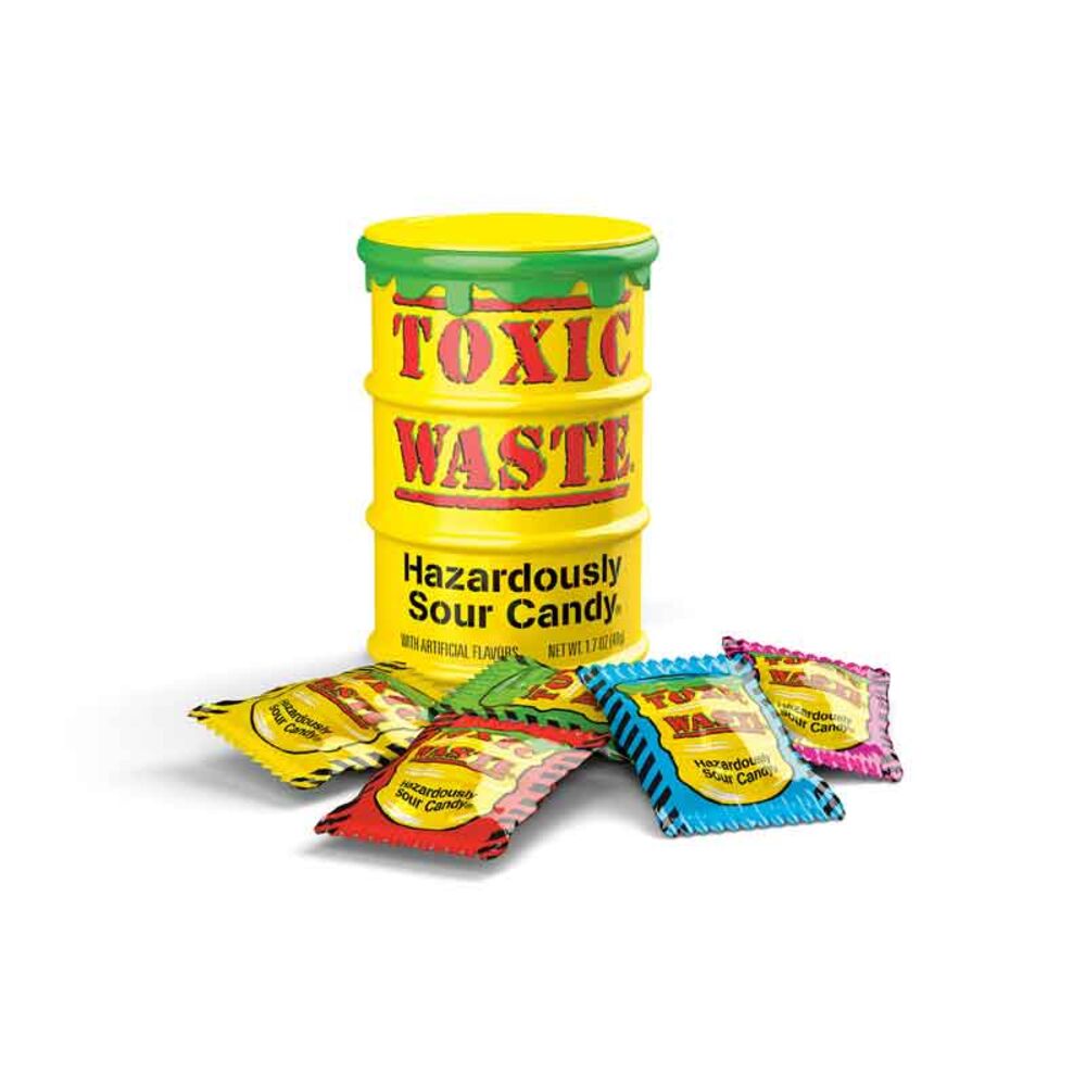 image of 1.7 oz Hazardously Sour Candy Drum (Flavor May Vary)