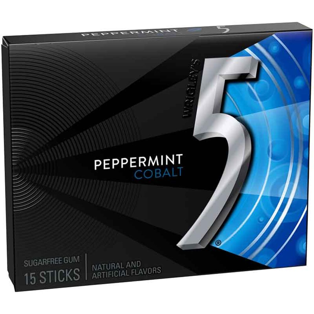 image of 15 ct 5 Peppermint Cobalt Sugar Free Gum