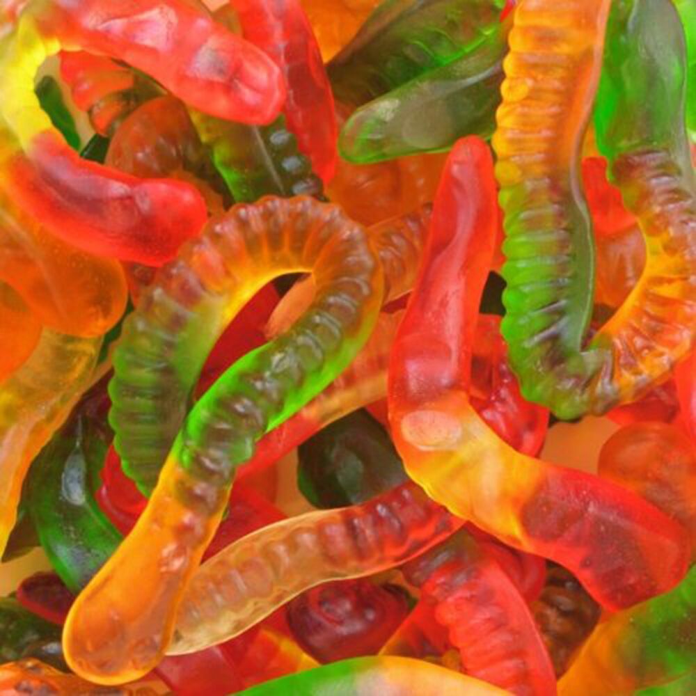 image of Assorted Gummi Worms Candy, 10 oz