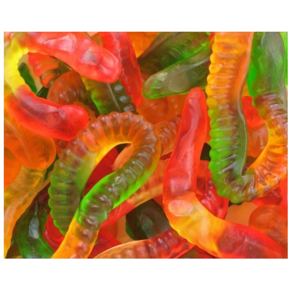image of Assorted Gummi Worms Candy, 24 oz