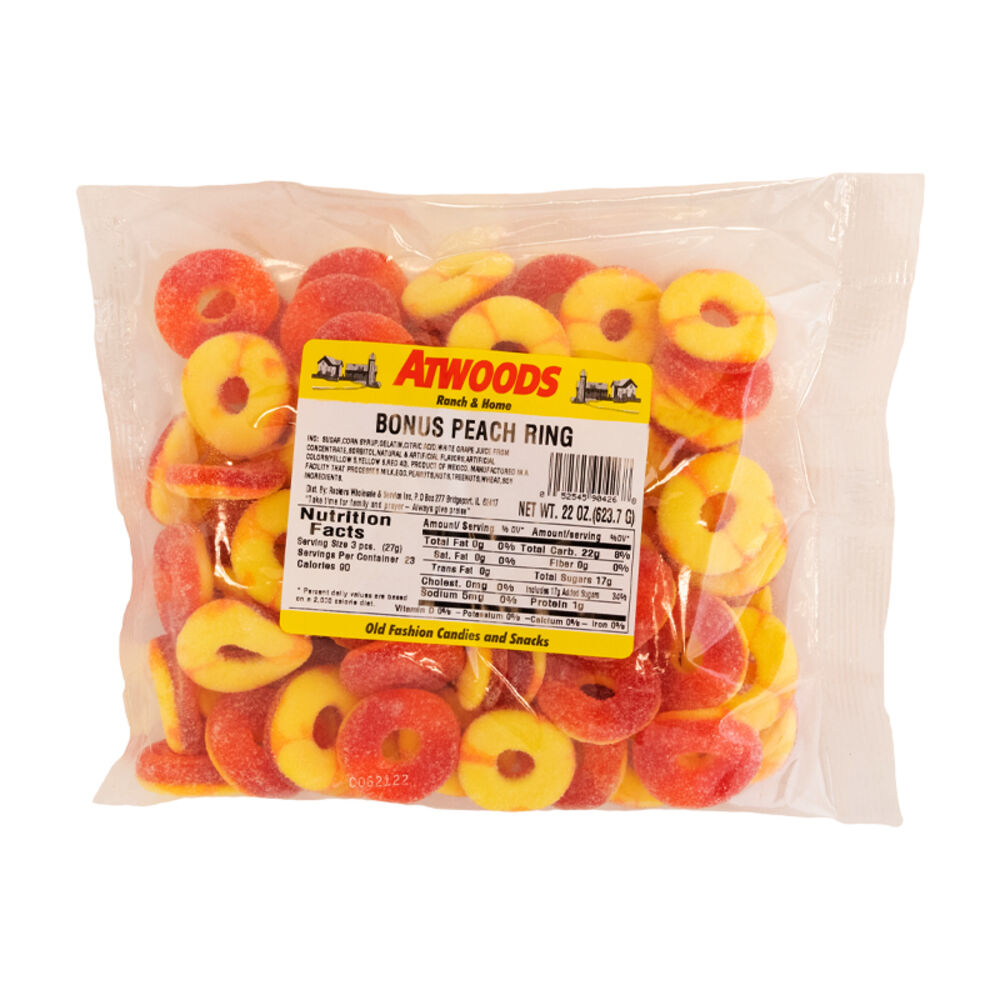 image of Peach Rings Candy, 22 oz