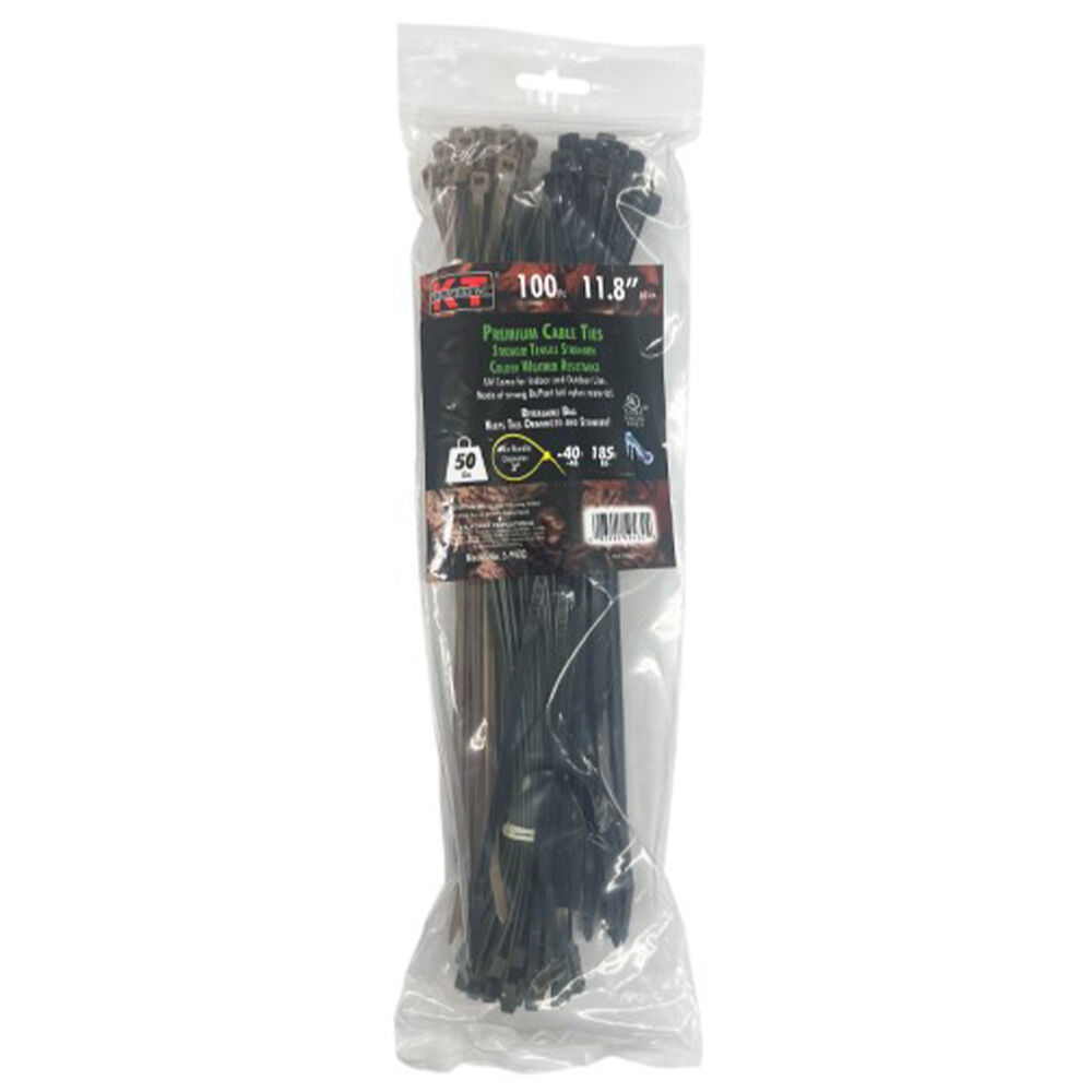 image of 11.8 in Standard Duty Premium Cable Ties, Camo, 100 pc