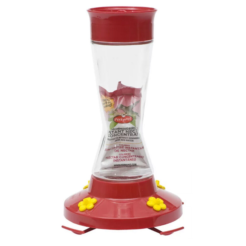image of Pinch-Waist Glass Hummingbird Feeder