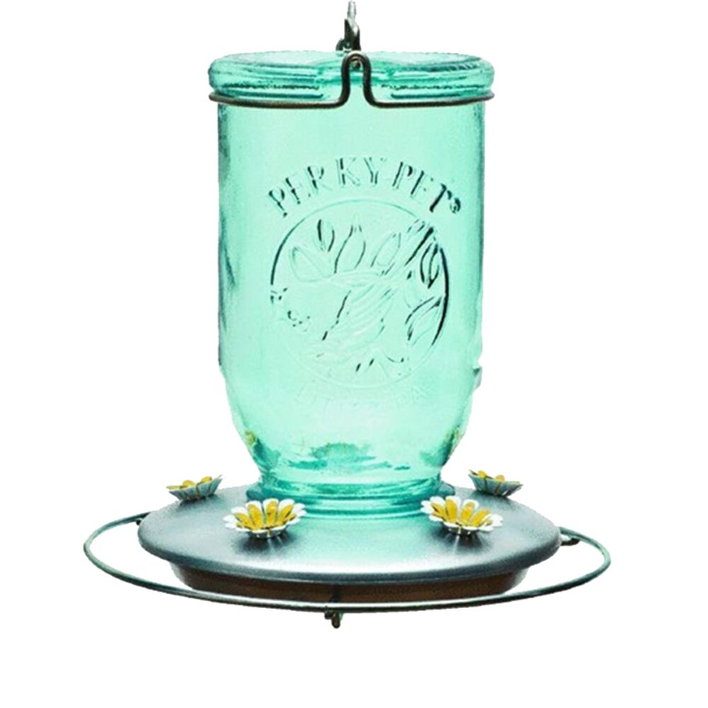 image of Woodstream Mason Jar Hummingbird Feeder, 32 oz