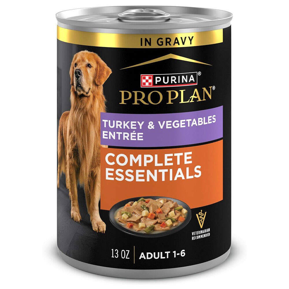 image of Pro Plan Wet Dog Food- Complete Essentials Turkey and Vegetables, 13 oz