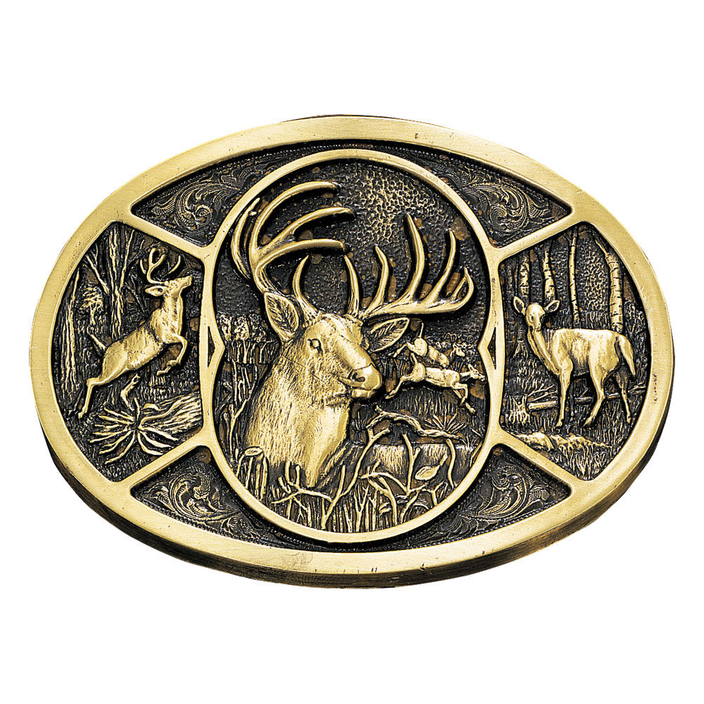 image of Deer Heritage Attitude Belt Buckle