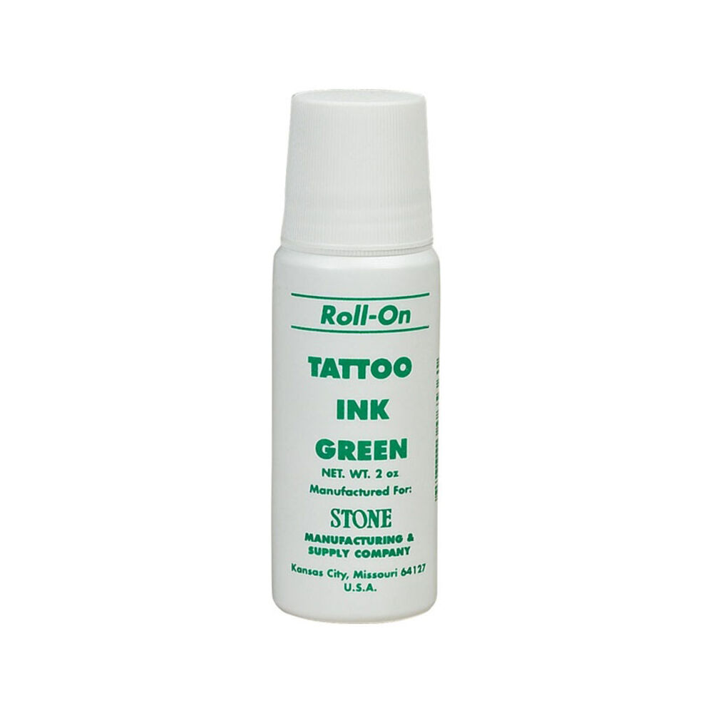 image of Tattoo Ink Roll On Applicator Permanent Liquid Green, 2 oz
