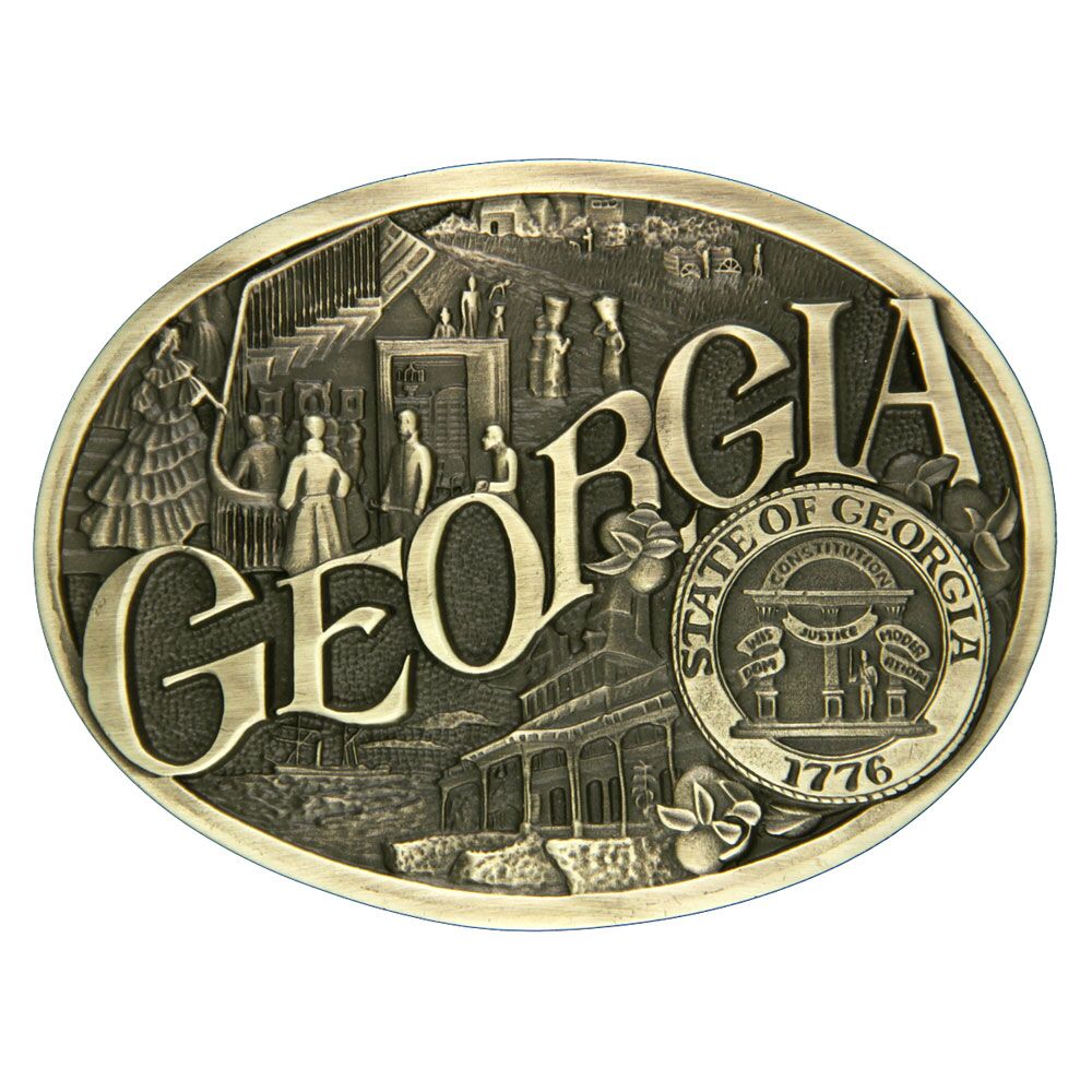 image of Georgia State Heritage Attitude Buckle