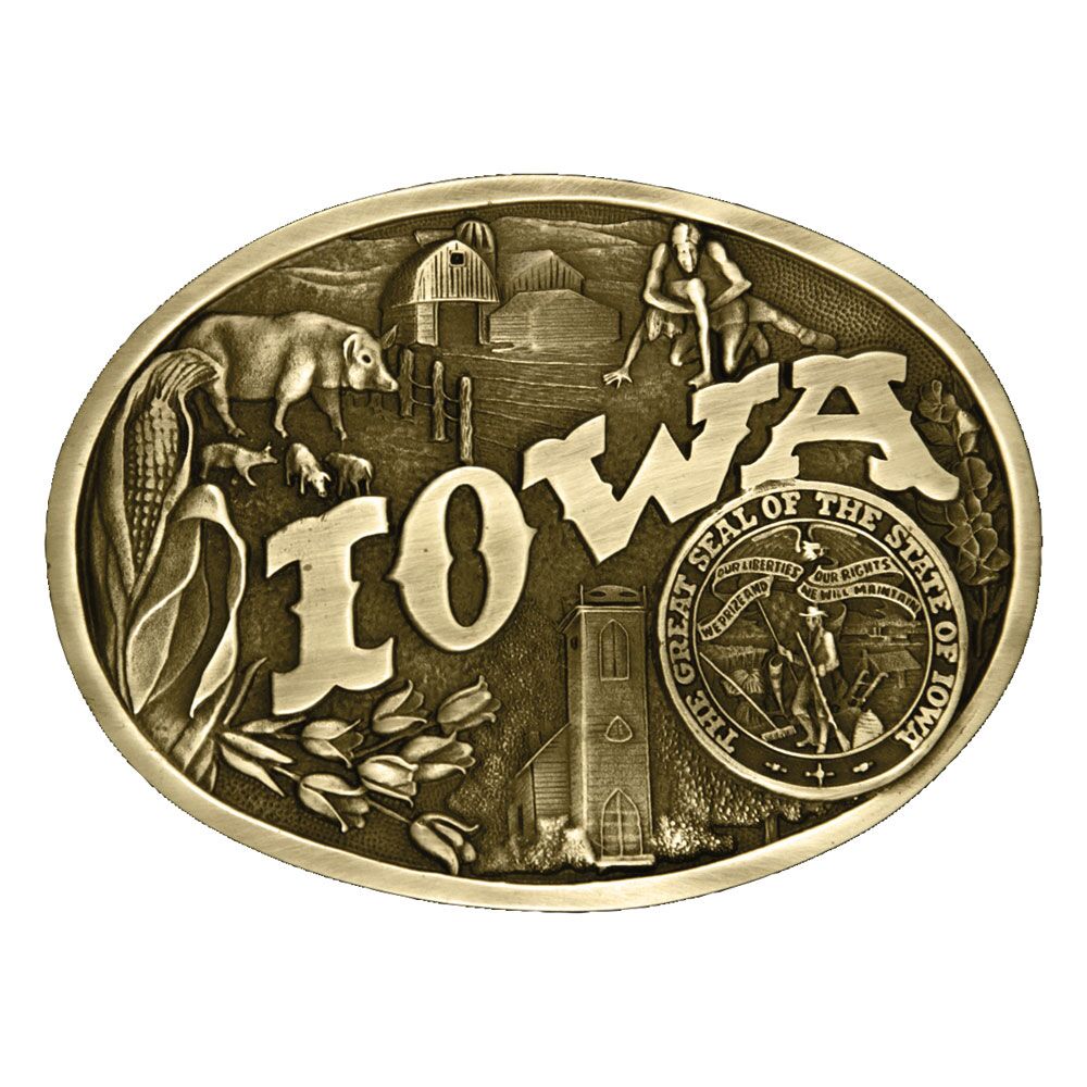 image of Iowa State Heritage Attitude Buckle