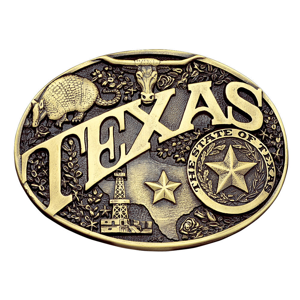 image of Texas State Heritage Attitude Buckle