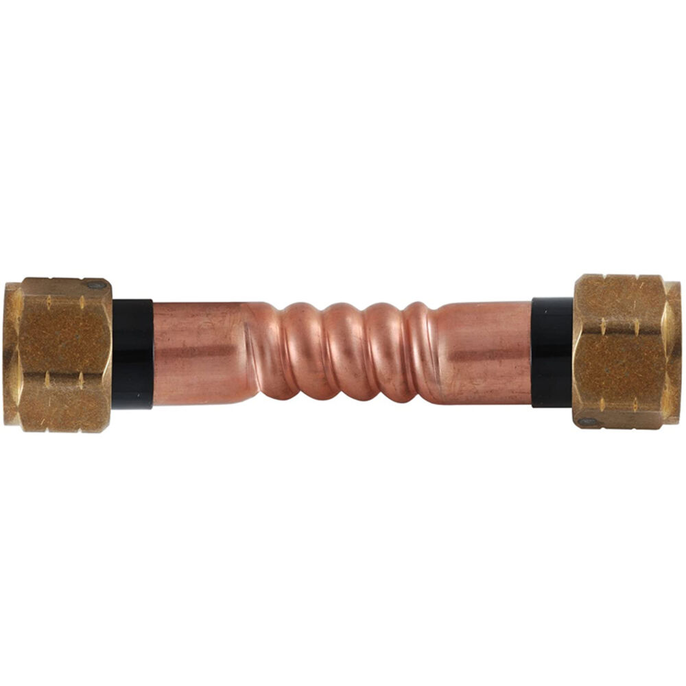image of 509 2118 Flex Copper Water Heater Installation Line 3/4-Inch X 3/4-Inch X 18-Inch