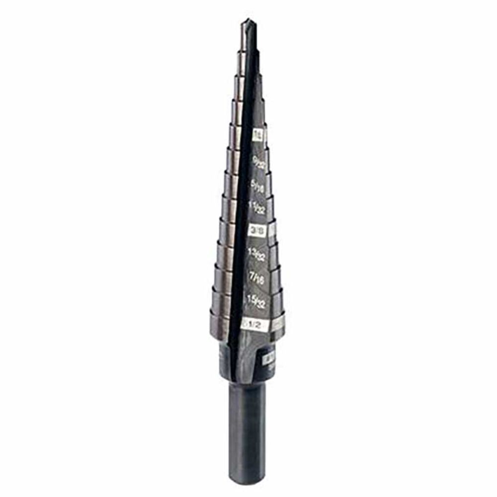 image of 1/8 in x 1/2 in #4 Black Oxide Step Drill Bit