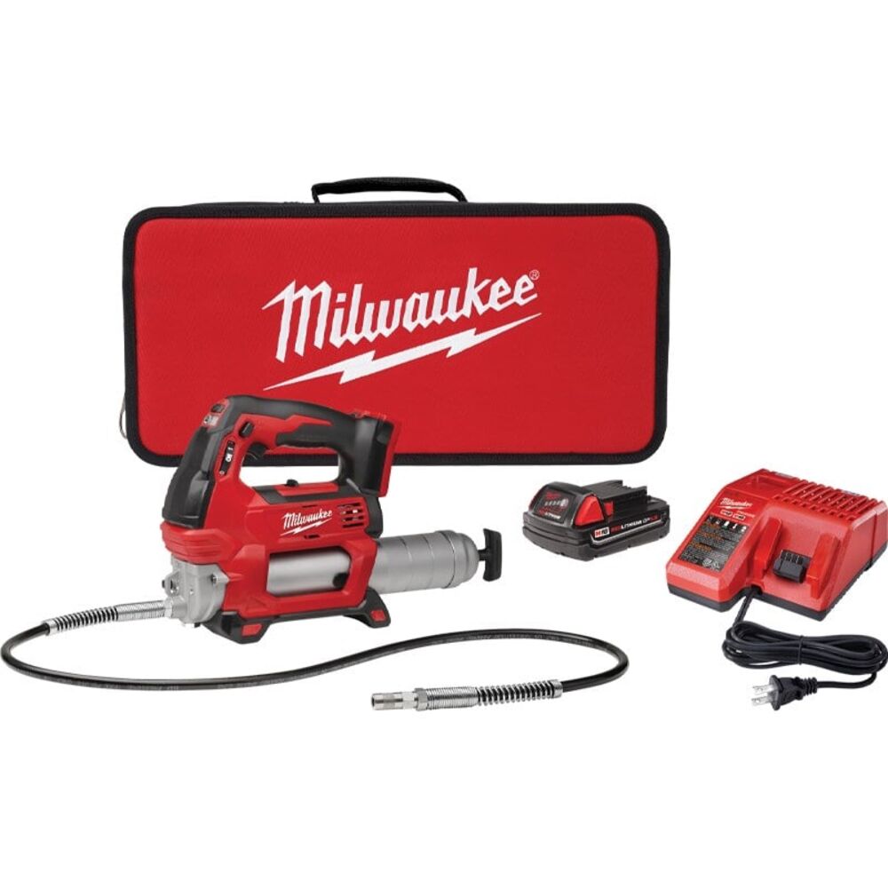 image of M18 FUEL 18V Lithium-Ion Cordless Grease Gun 2-Speed with 1.5Ah Battery, Charger and Tool Bag