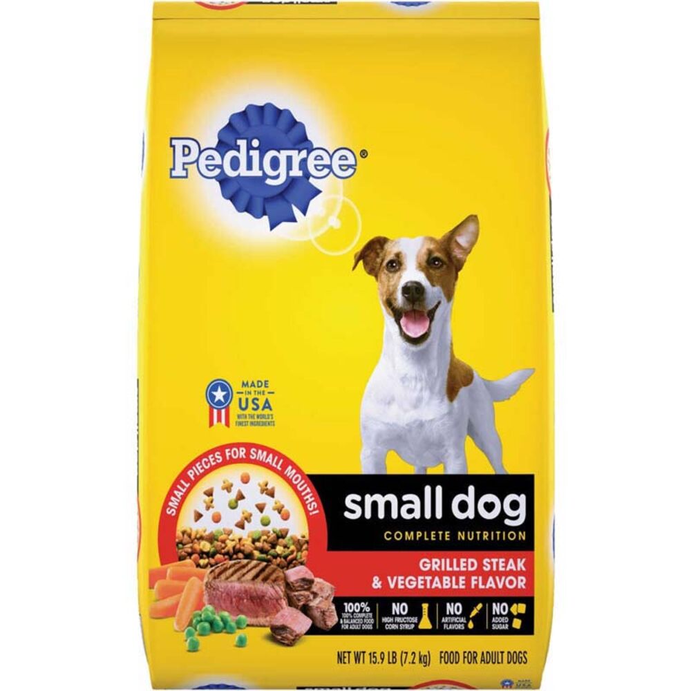 image of Small Dog Complete Nutrition Grilled Steak & Vegetable Dog Food, 15.9 lb