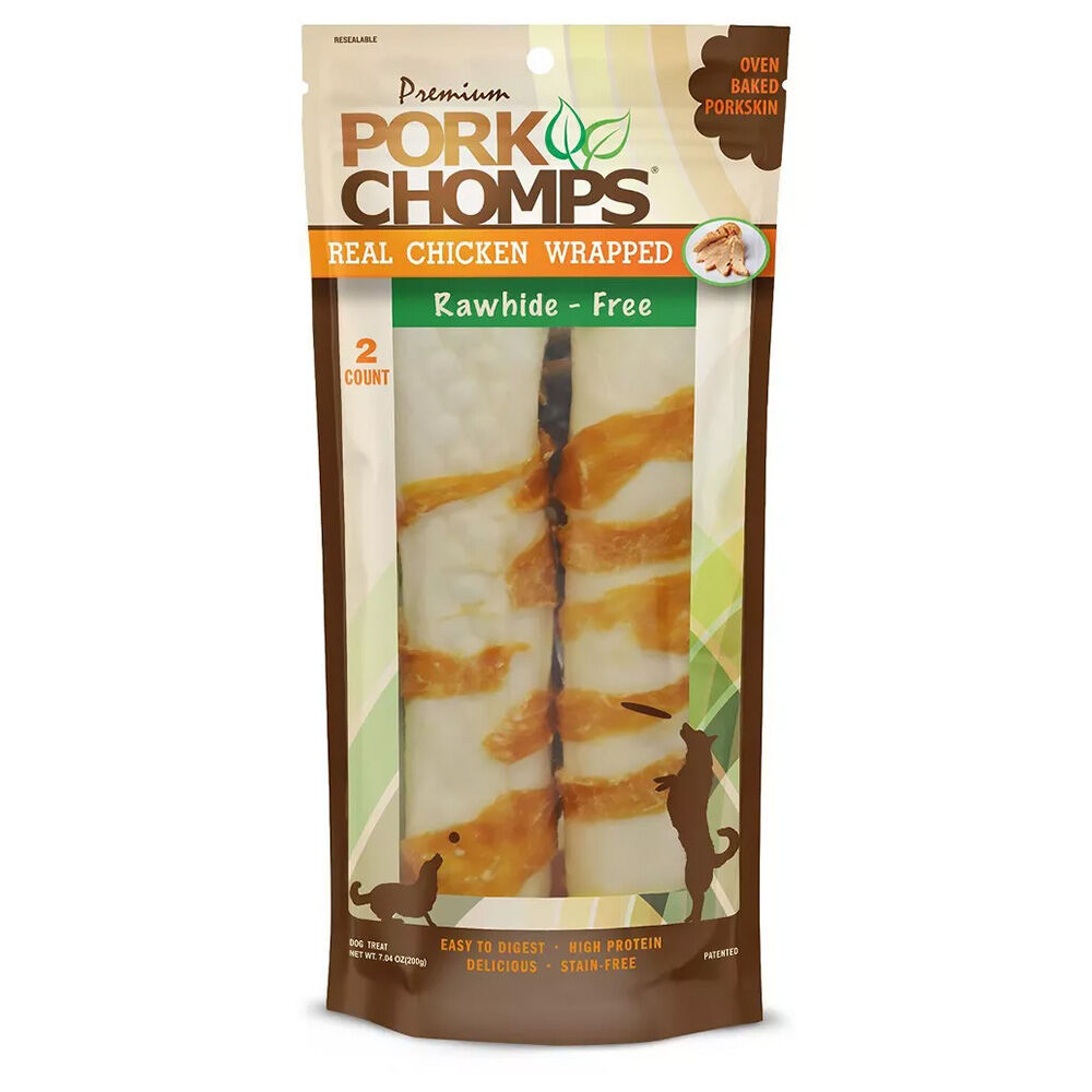 image of 8 in Real Chicken Wrapped Baked Pork Skin Rolls, 2 ct