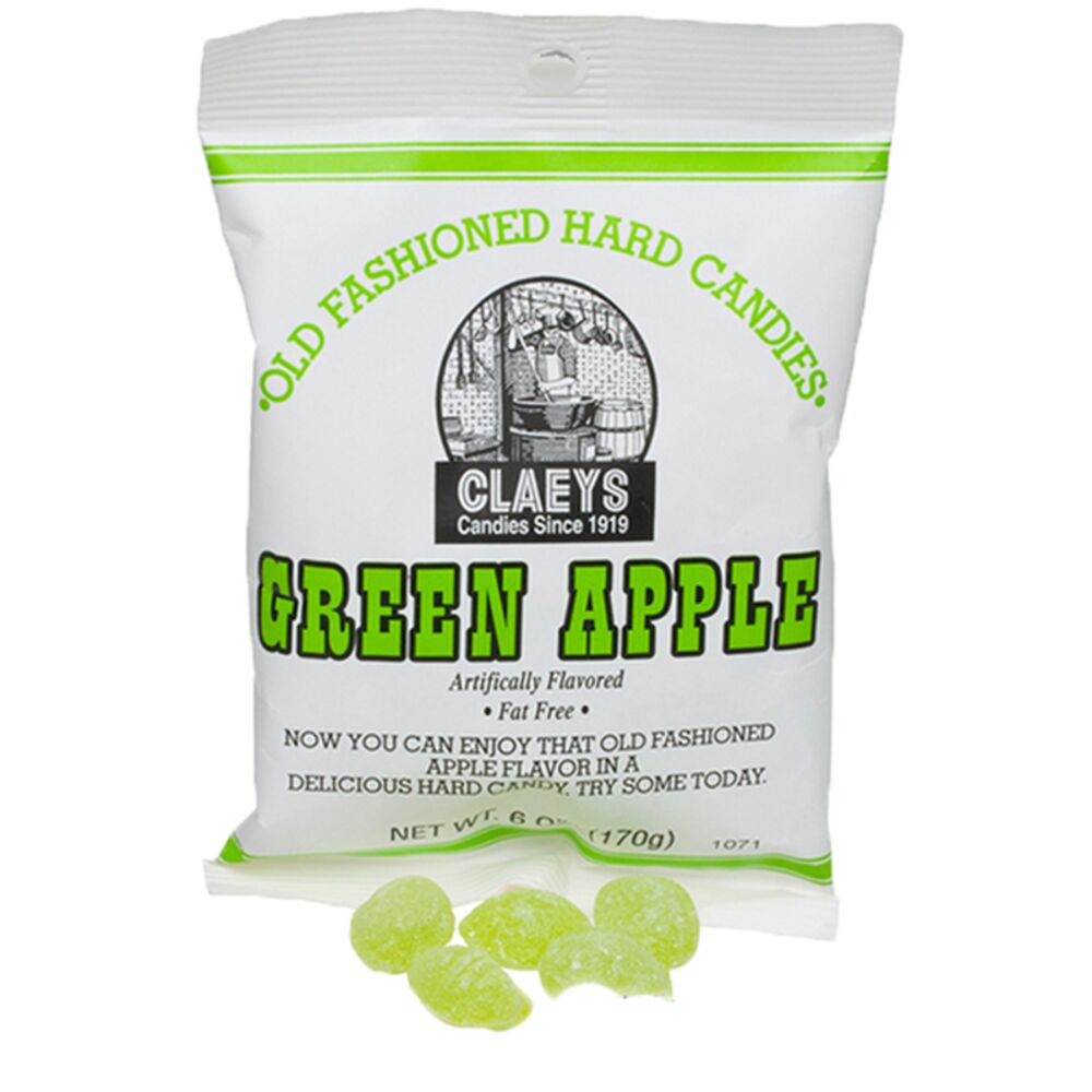 image of 6 oz Old Fashioned Hard Candies, Green Apple