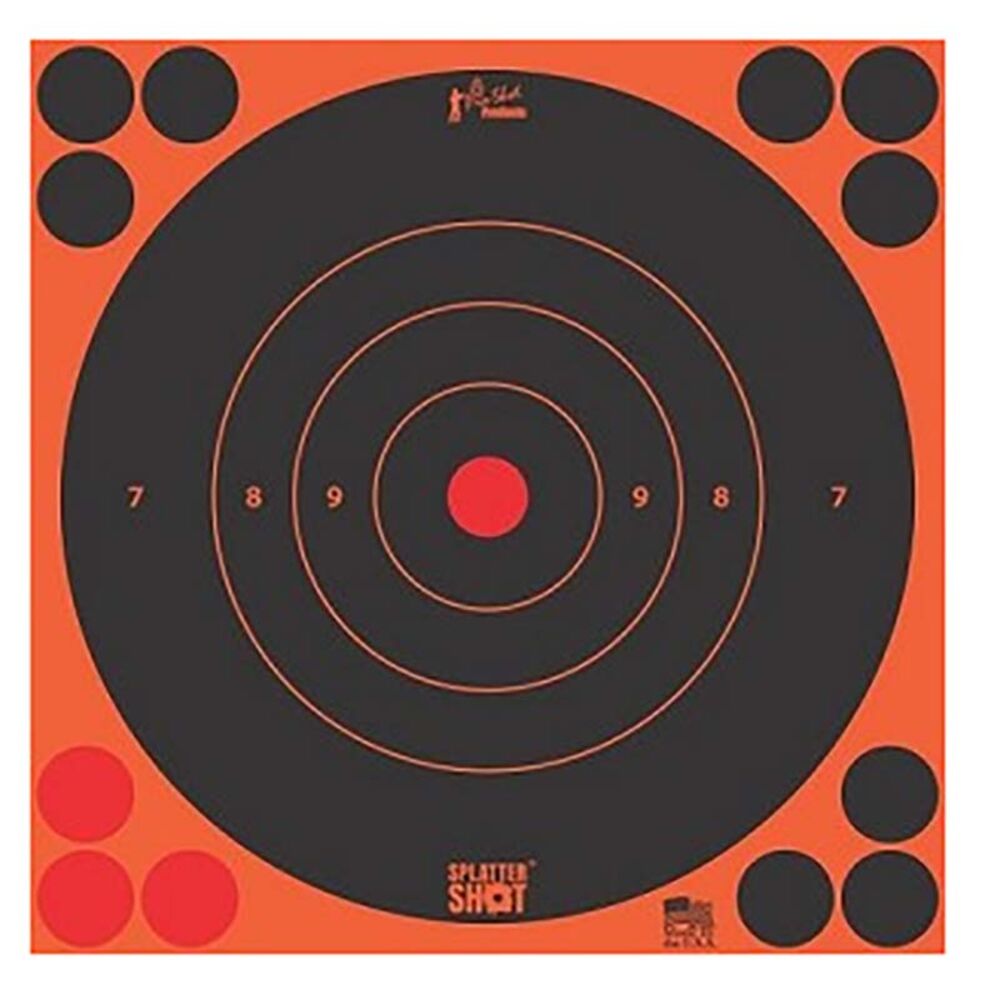 image of 8-in Orange Splattershot Bullseye Target, 6 targets