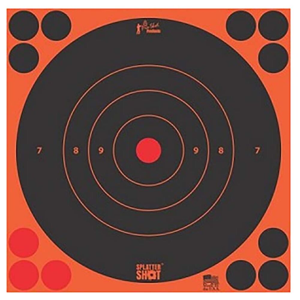 image of 12-in Orange Splatter Shot Bullseye Target, 5 targets