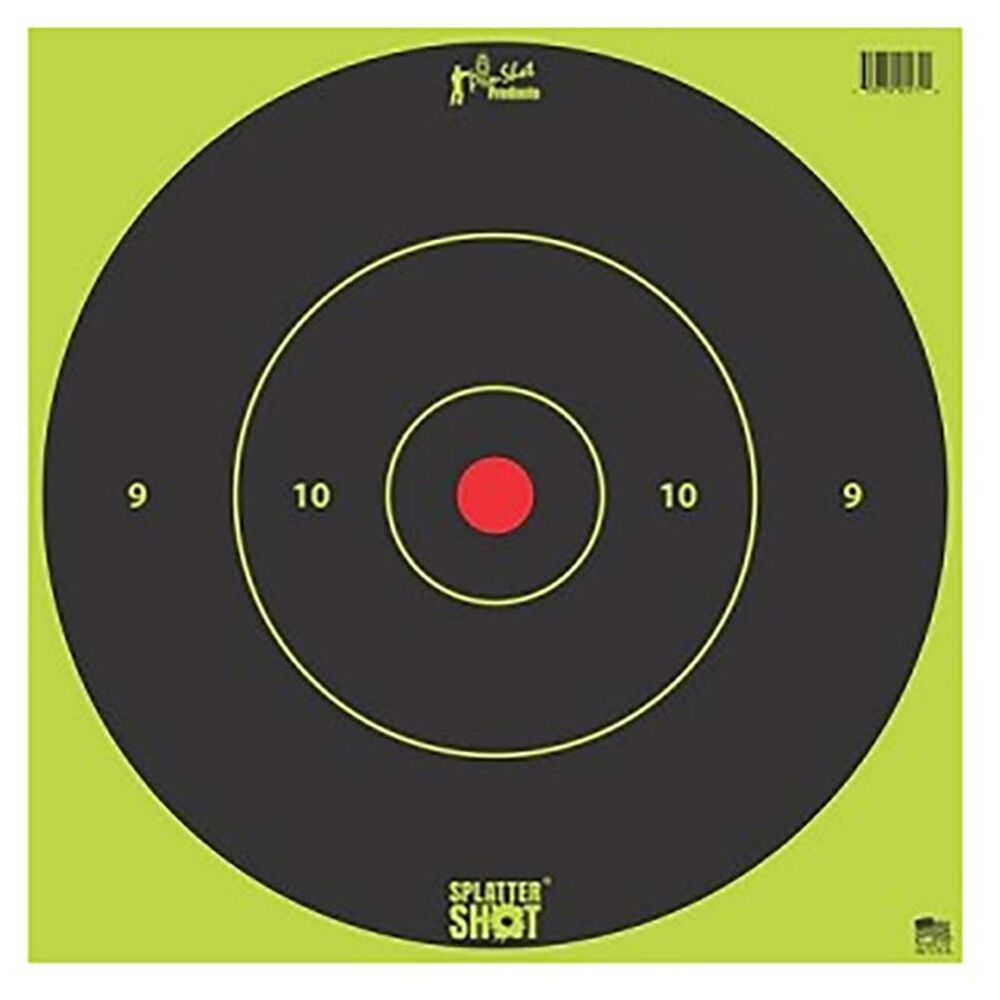 image of 12-in Green Splatter Shot Bullseye Tag Paper Target, 5 targets