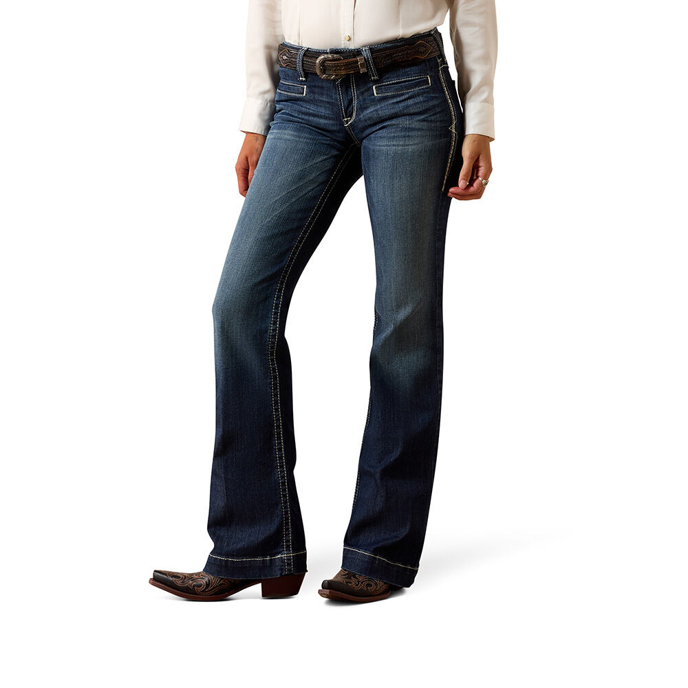 image of Women's Mid Rise Entwined Trouser Jeans
