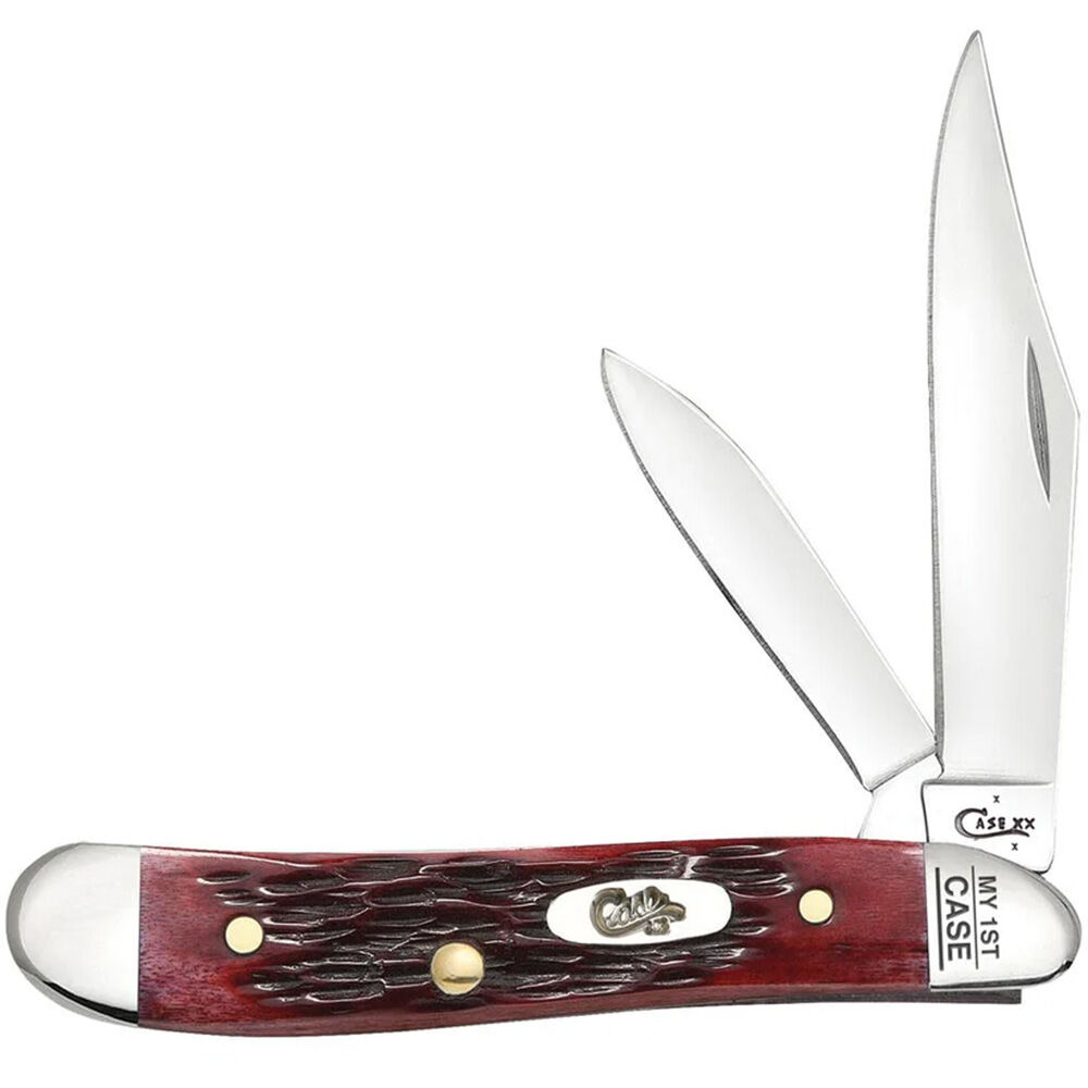 image of My First Case Peach Seed Jig Old Red Bone Peanut Pocket Knife