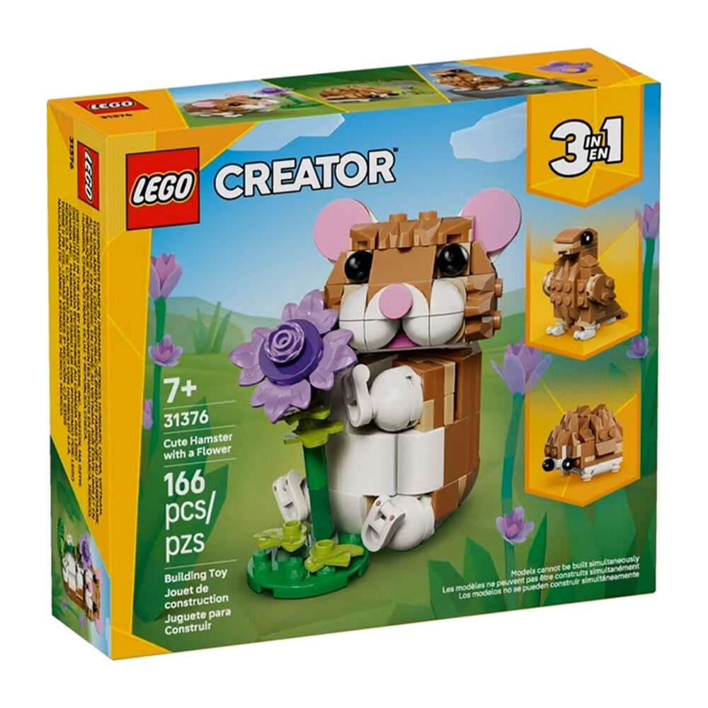 image of Creator 3 in 1 Cute Hamster with a Flower