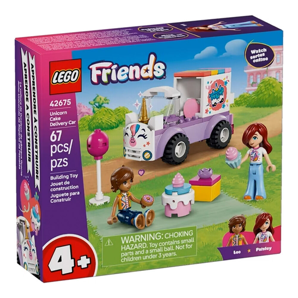image of Friends Unicorn Cake Delivery Car Toy