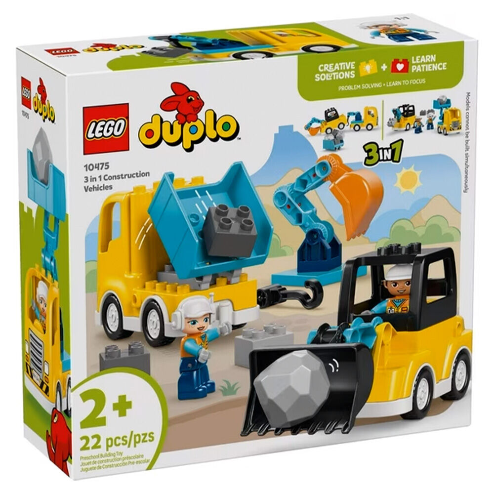 image of DUPLO Town 3 in 1 Construction Vehicles