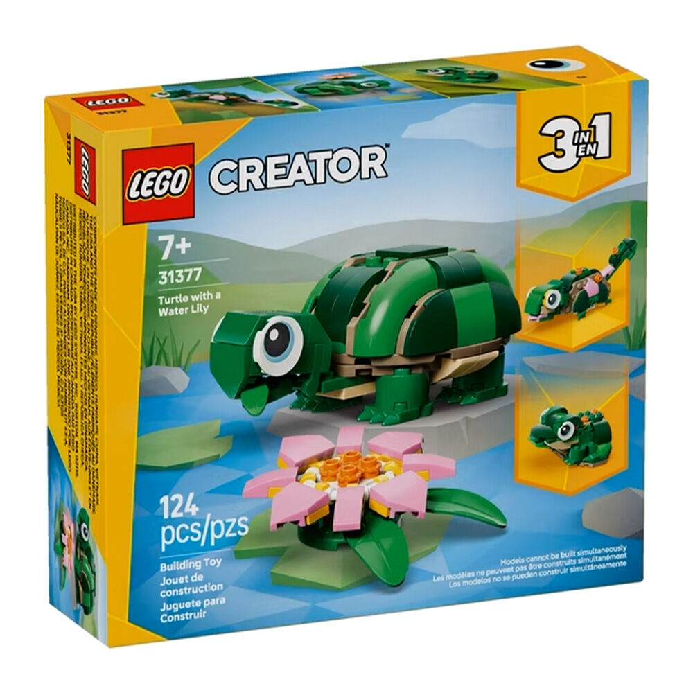 image of Creator 3 in 1 Turtle with a Water Lily Flower