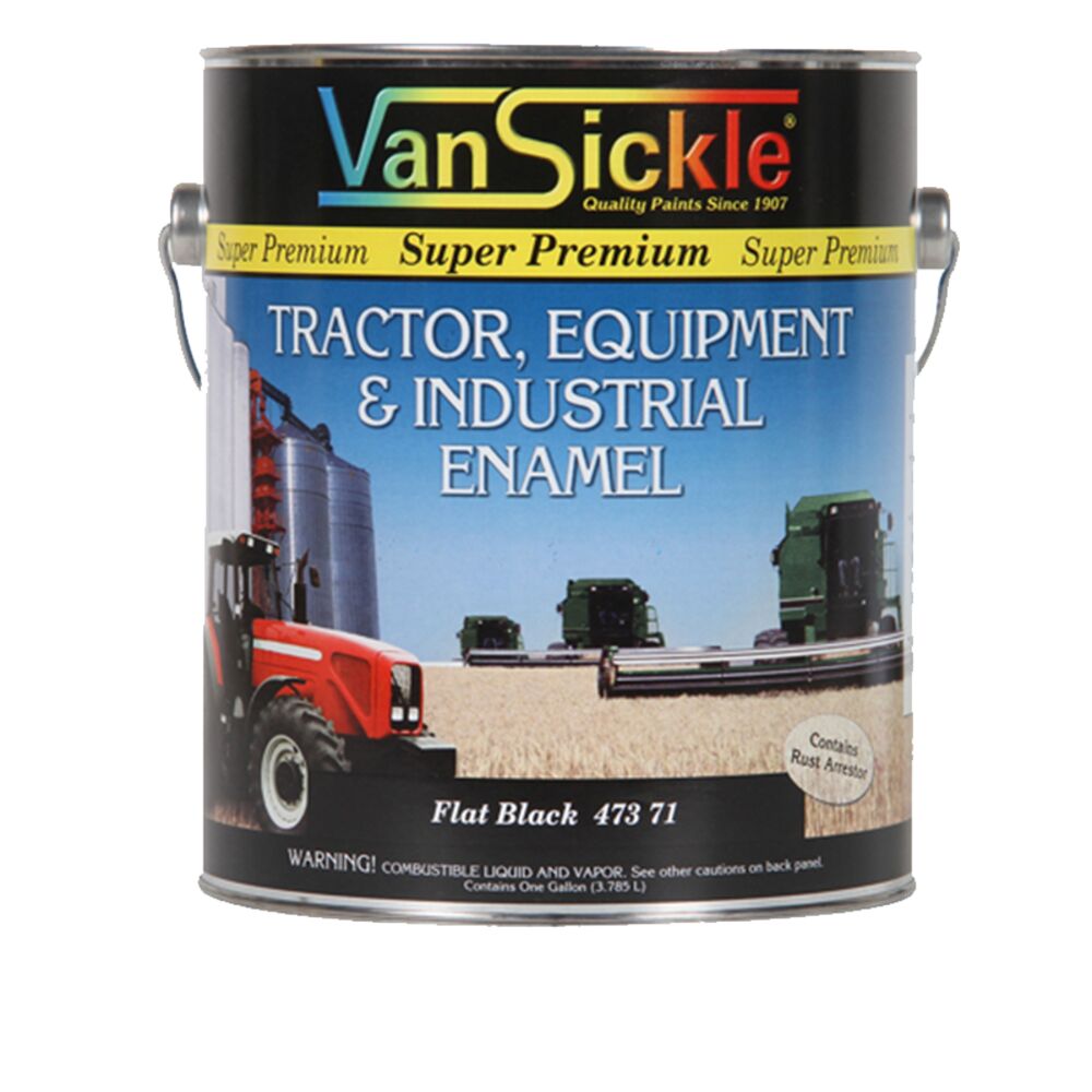 image of Tractor Enamel, Black Flat, 1 gallon