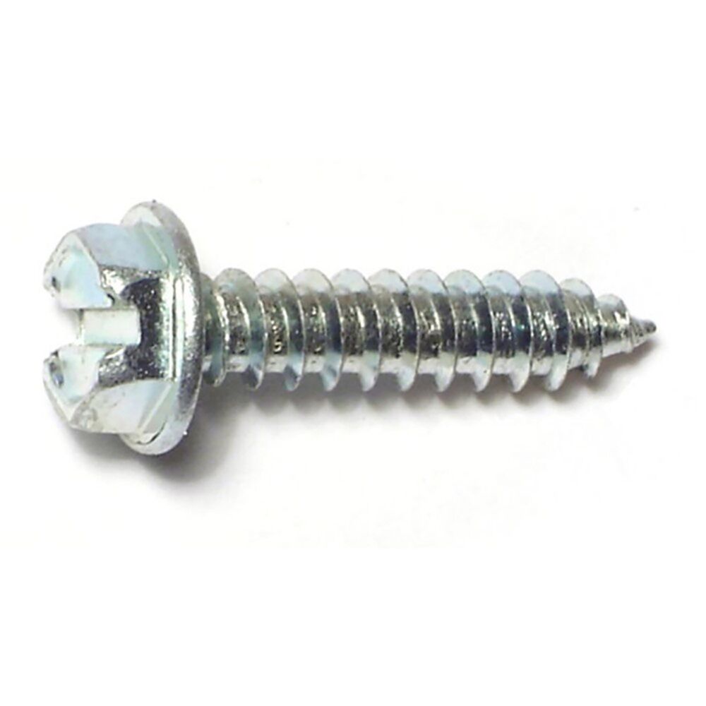 image of 8 X 3/4 Slotted Hex Washer Sheet Metal Screw
