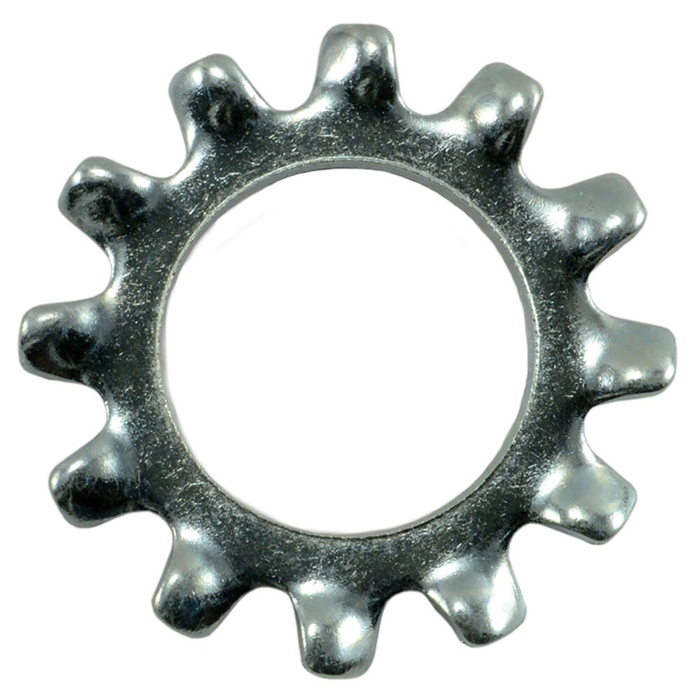 image of External Tooth Lock Washers, 3/8, Zinc, 3-Piece