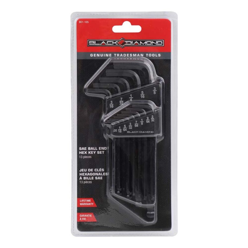 image of 13 Piece SAE Hex Ball End Wrench Set