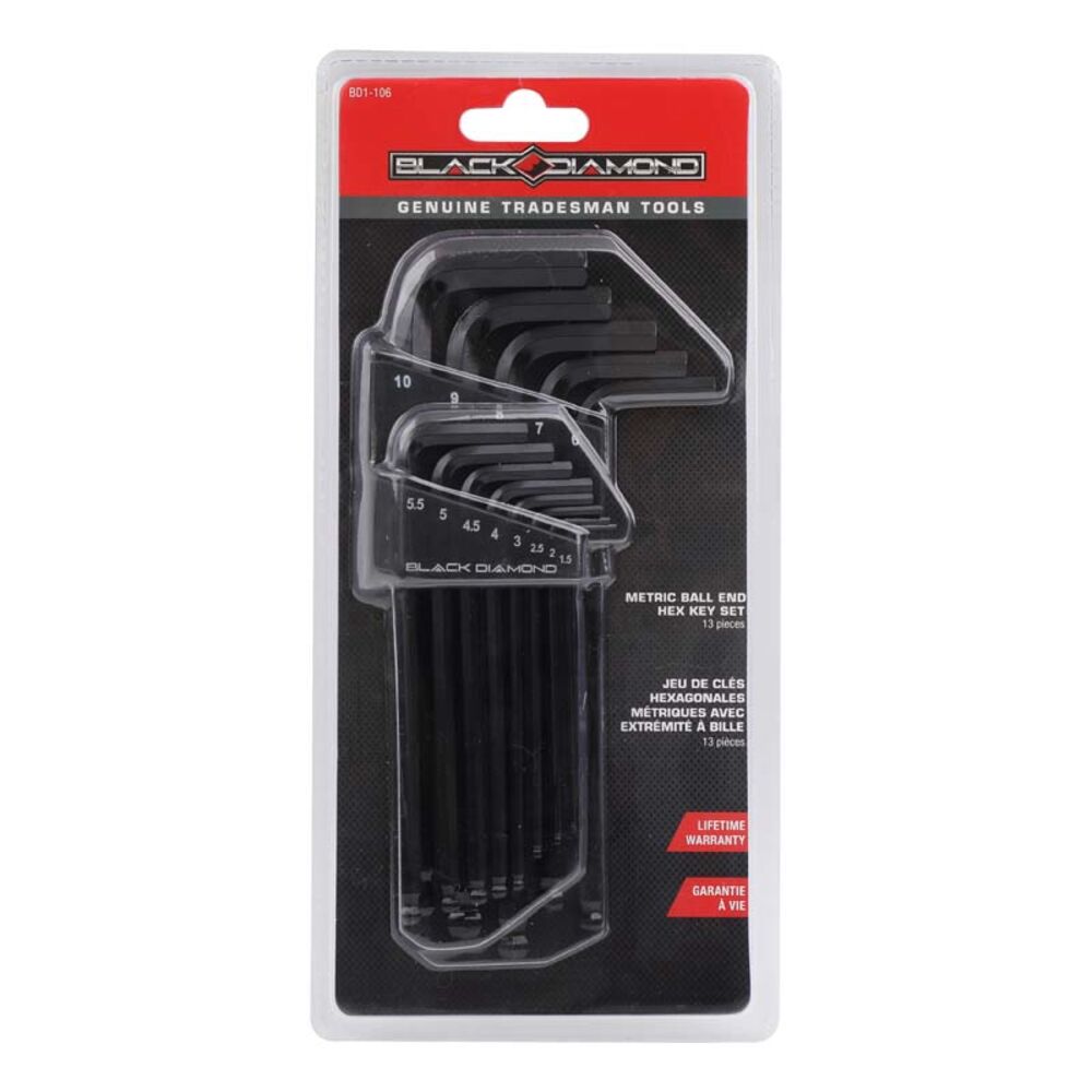 image of 13 Piece Metric Hex Ball End Wrench Set