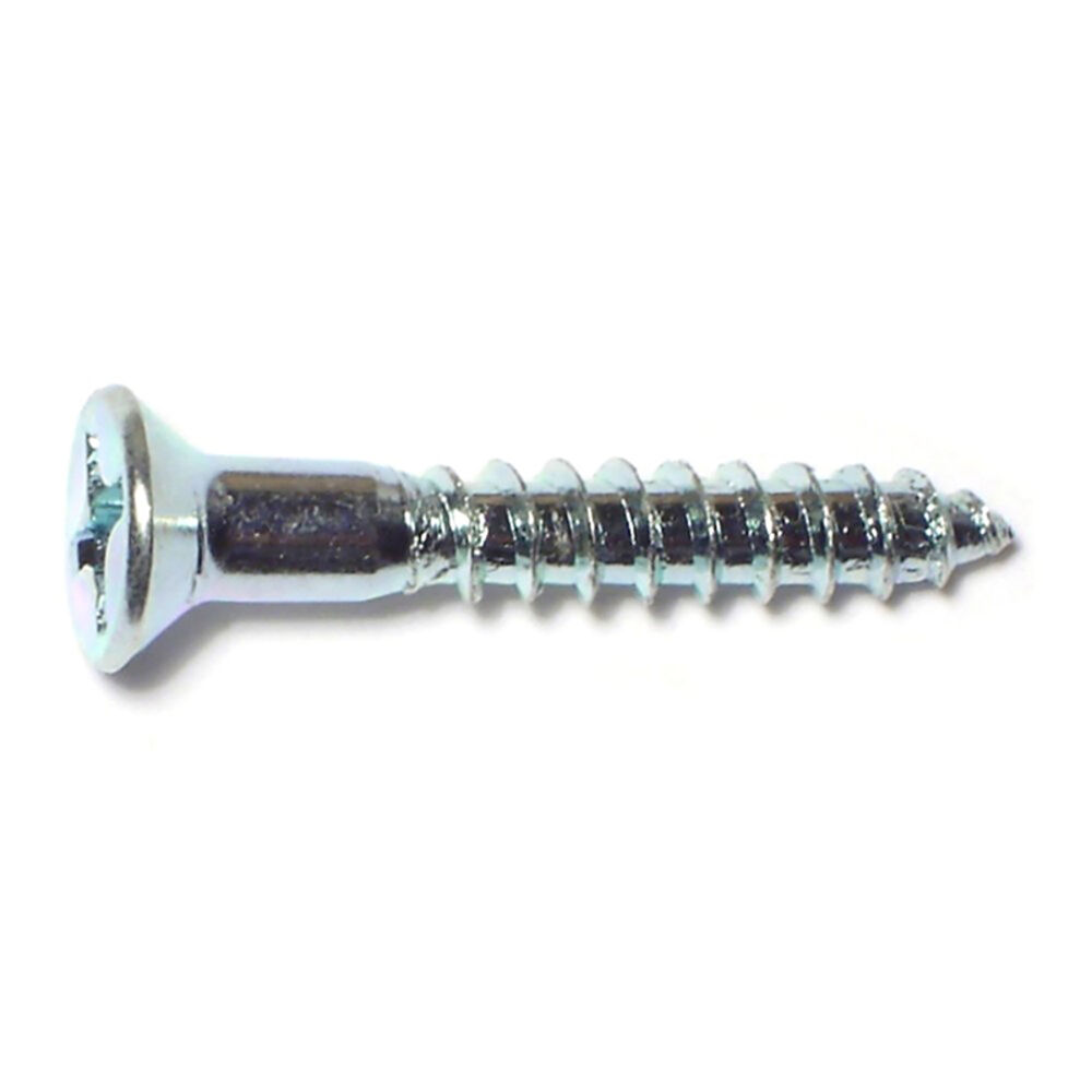 image of 10 x 1-1/4 Flat Wood Screws, Zinc