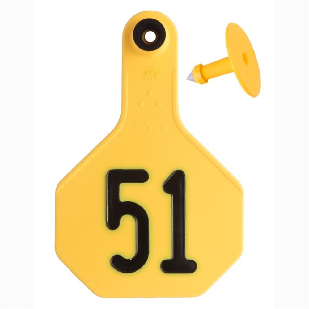 image of Cattle Identification Ear Tags, 2-Piece, Numbered 51-75