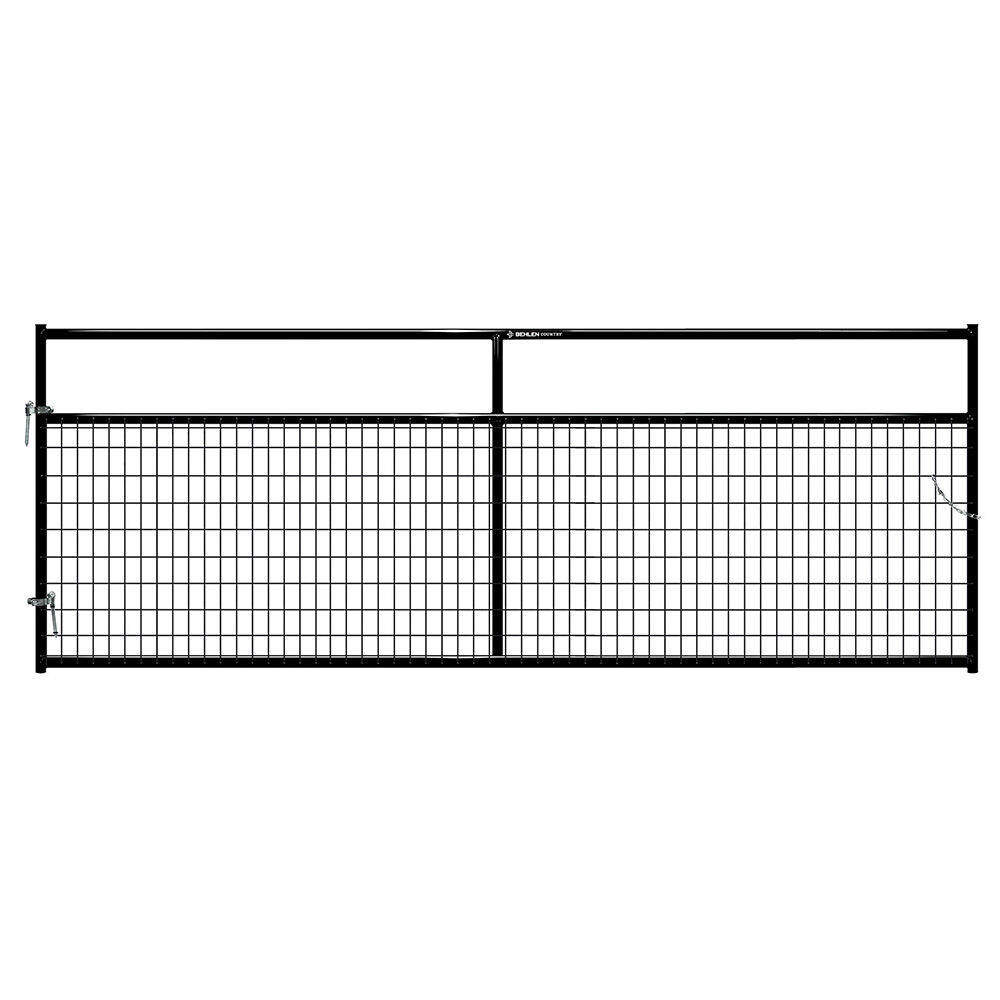 image of 12 ft Frontier Wire-Filled Gate, Black