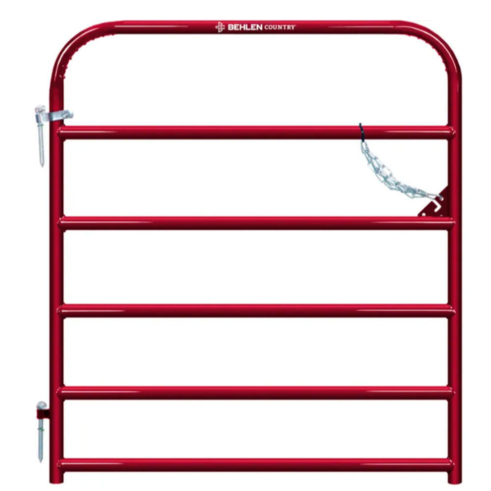image of 4 ft Heritage Round Corner Gate, Red