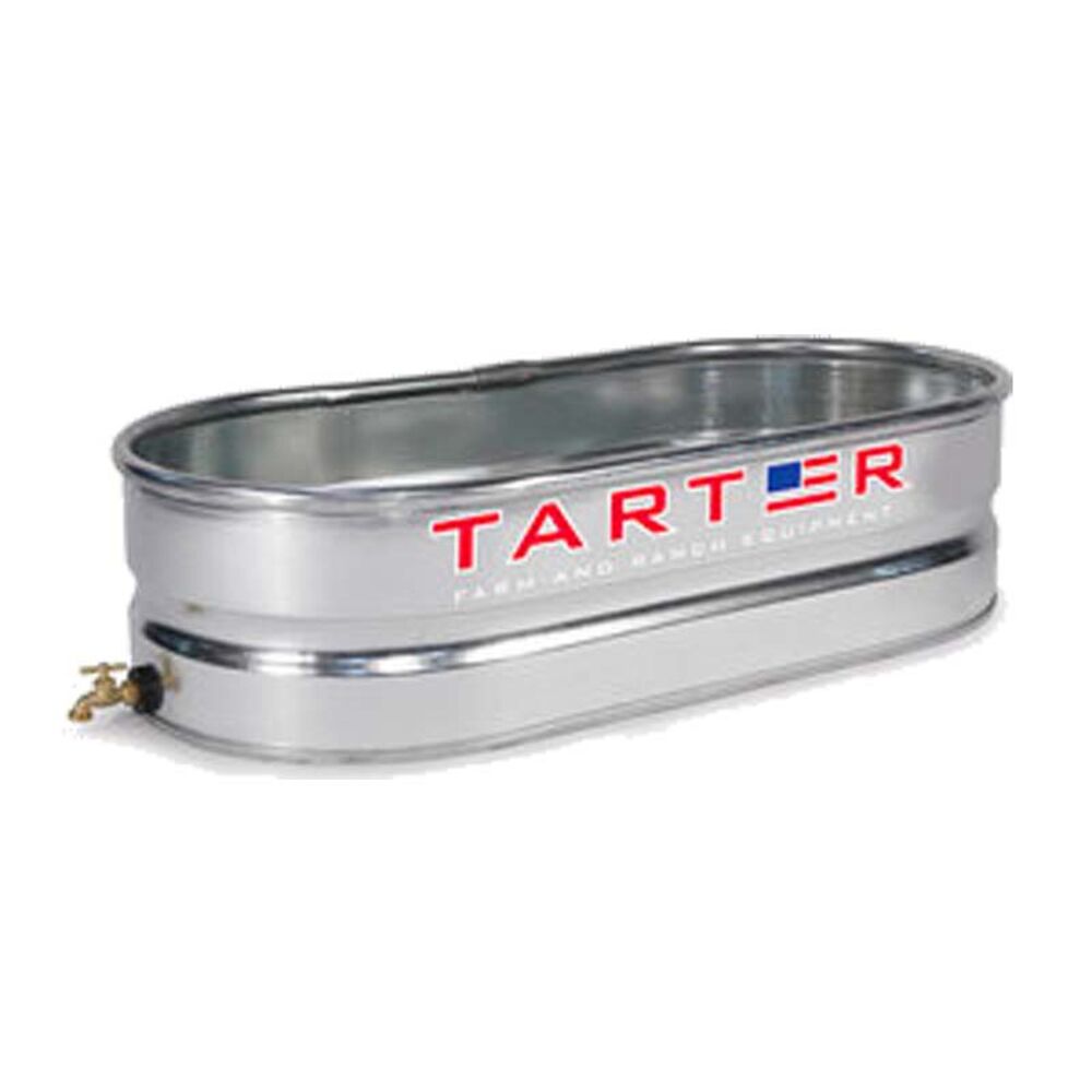 image of Oval Galvanized Stock Tank with Spigot, 40-gallon