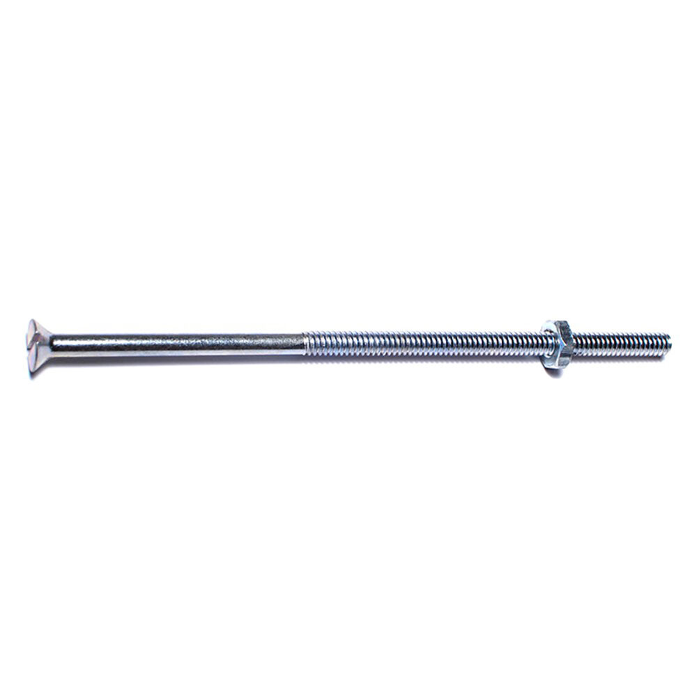 image of Slotted Flat Stove Bolts, 10-24 x 5, Zinc, 1-Piece