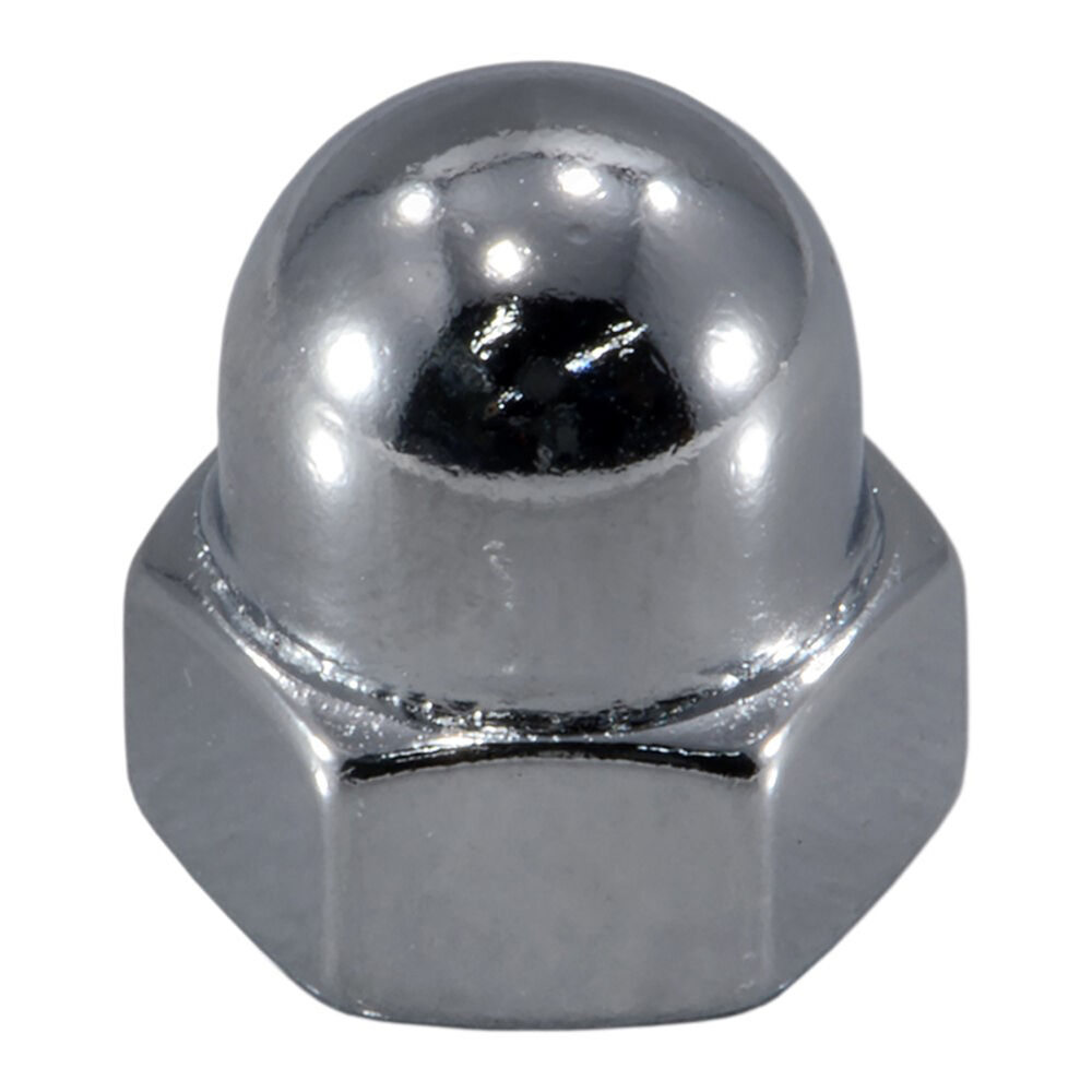 image of Metric Acorn Cap Nuts, 8mm-1.25, Chrome, 1-Piece