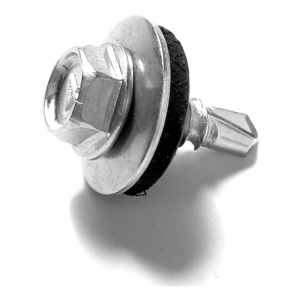 image of #8 x 1/2-Inch Stainless Steel Sealing Hex Washer Head Self Drilling Screw - 2 Count