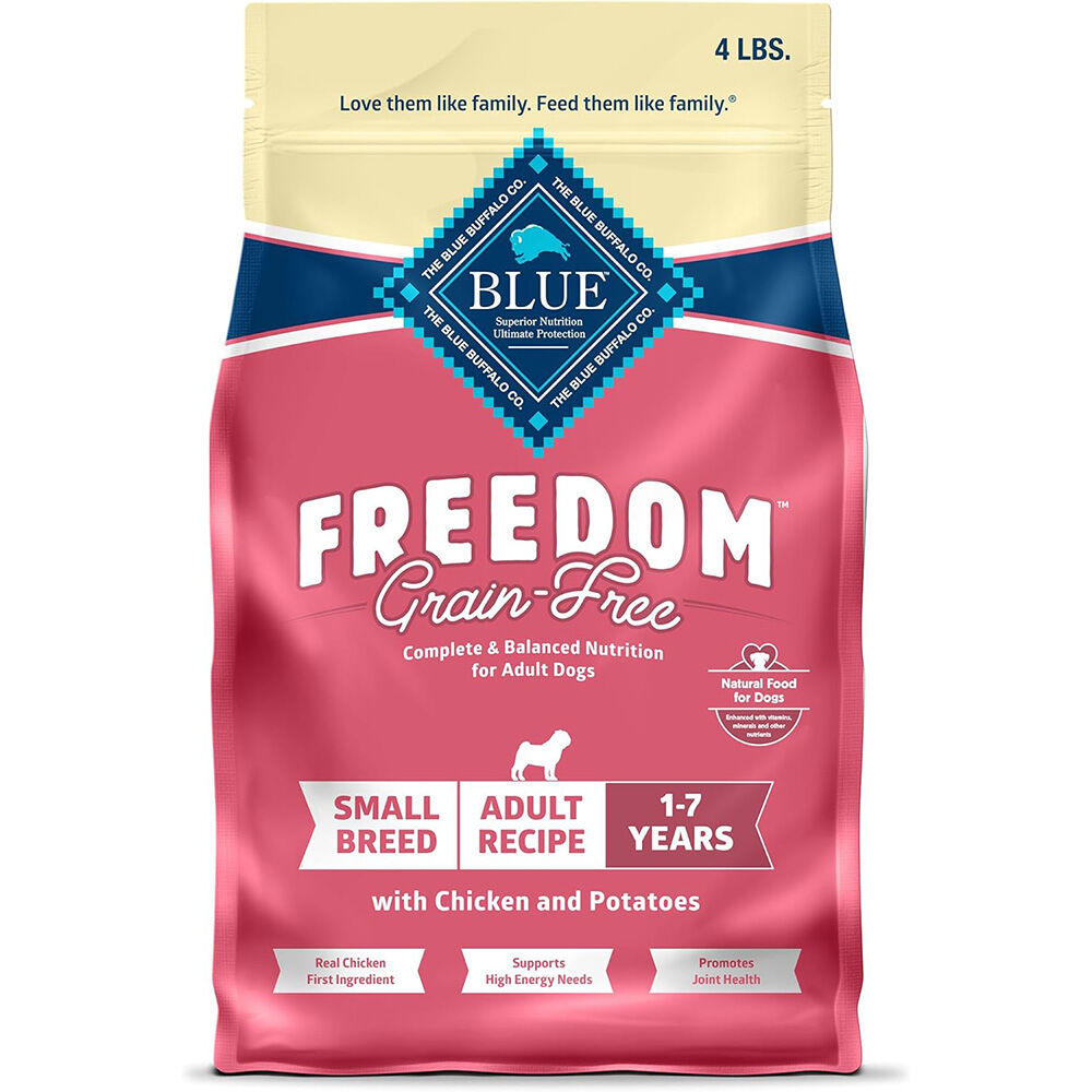 image of BLUE Freedom Small Breed Dog Food Adult Chicken Recipe, 4.5 lb