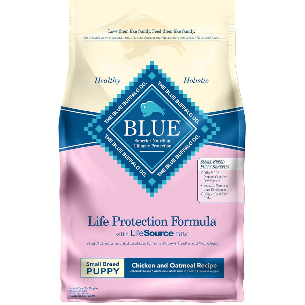 image of BLUE Life Protection Formula Small Breed Dog Dry Food Chicken and Oatmeal Recipe, 6 lb