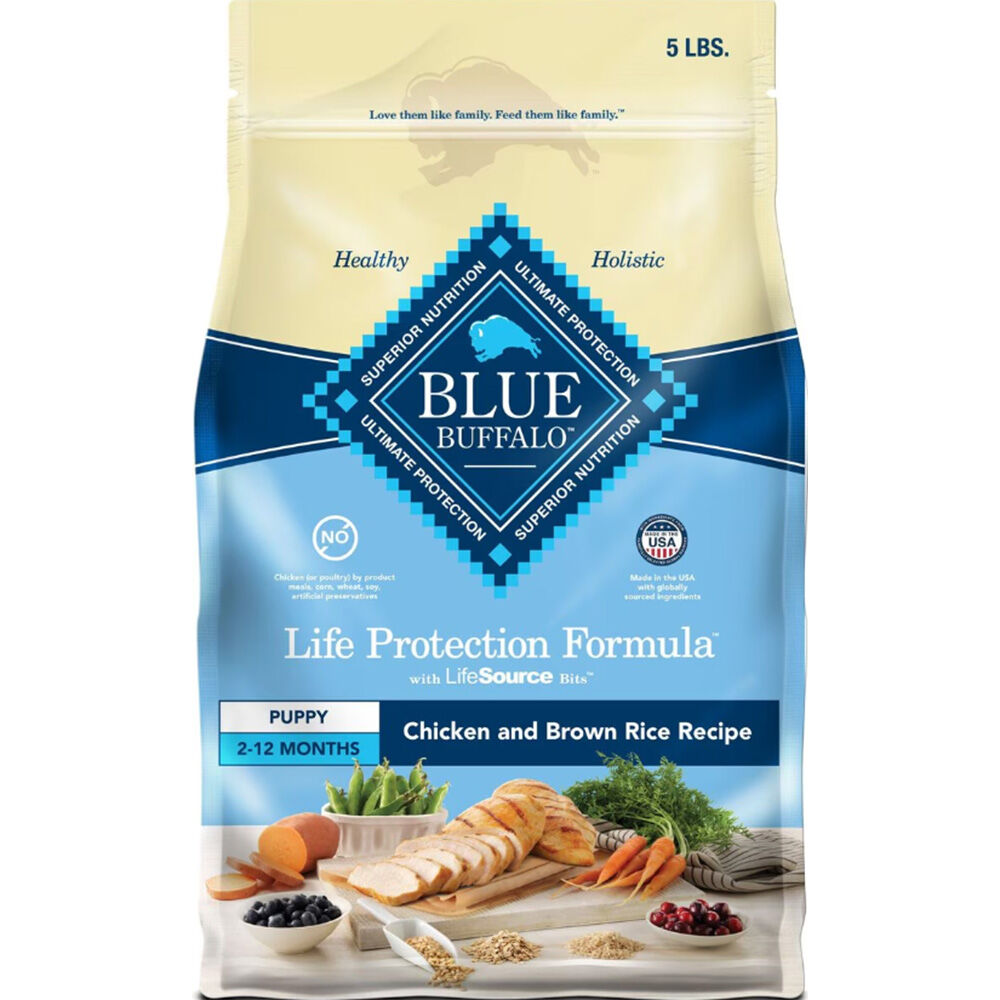 image of BLUE Life Protection Formula Dog Dry Food Puppy Chicken and Brown Rice, 6 lb
