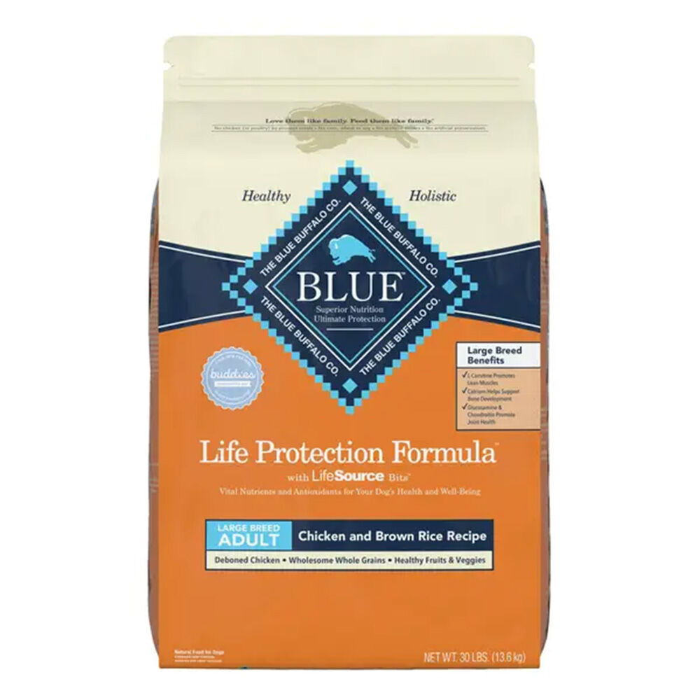 image of BLUE Life Protection Formula Large Breed Dog Dry Food Healthy Weight Adult Chicken and Brown Rice, 30 lb