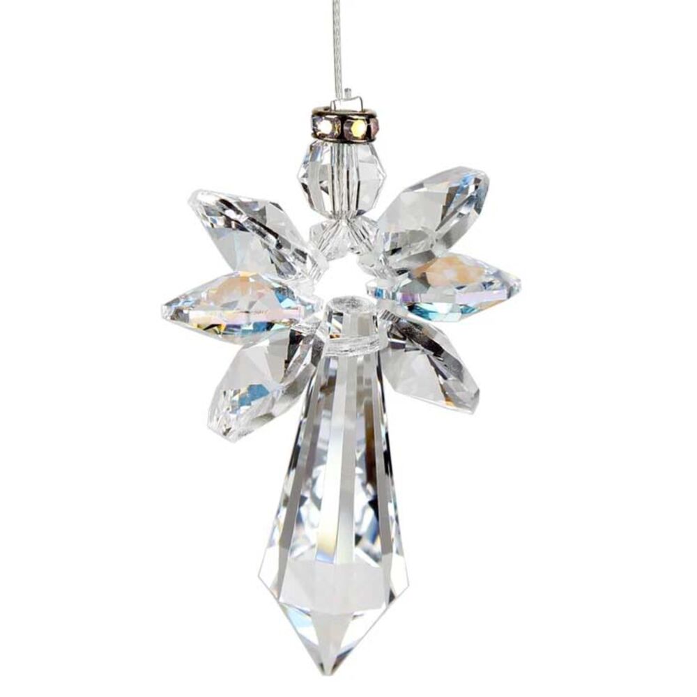 image of Crystal Guardian Angel Sun Catcher - Large, Aurora Borealis
