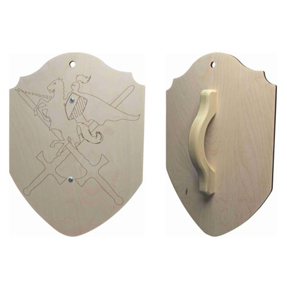 image of Large Wooden Laser Scored Shield