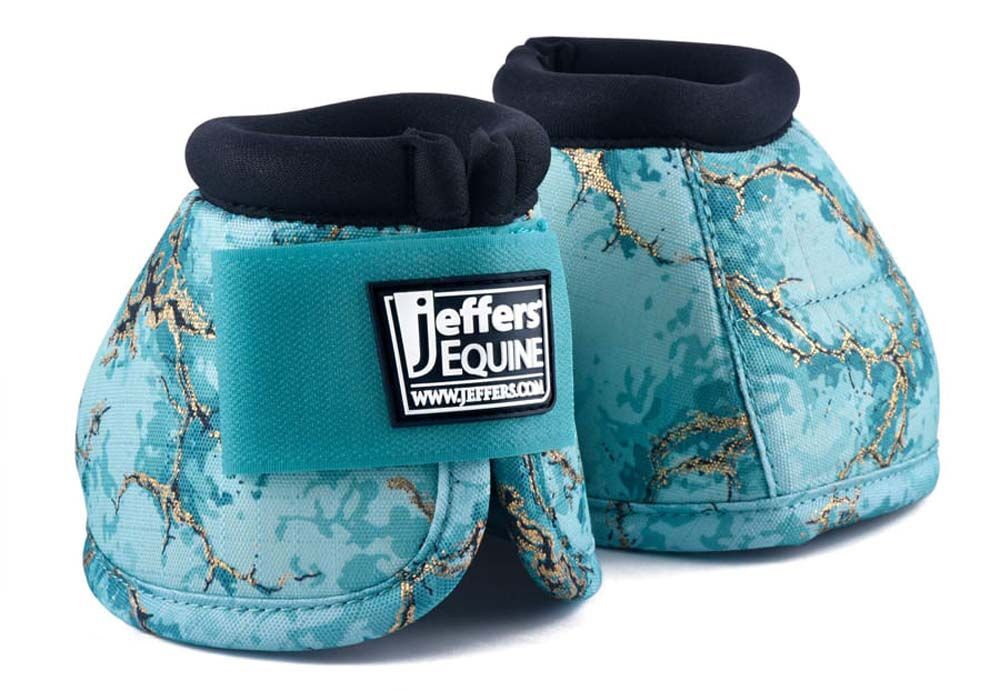 image of Expression No -Turn Bell Boots for Horses - Pair - Bisbee Blue - Large