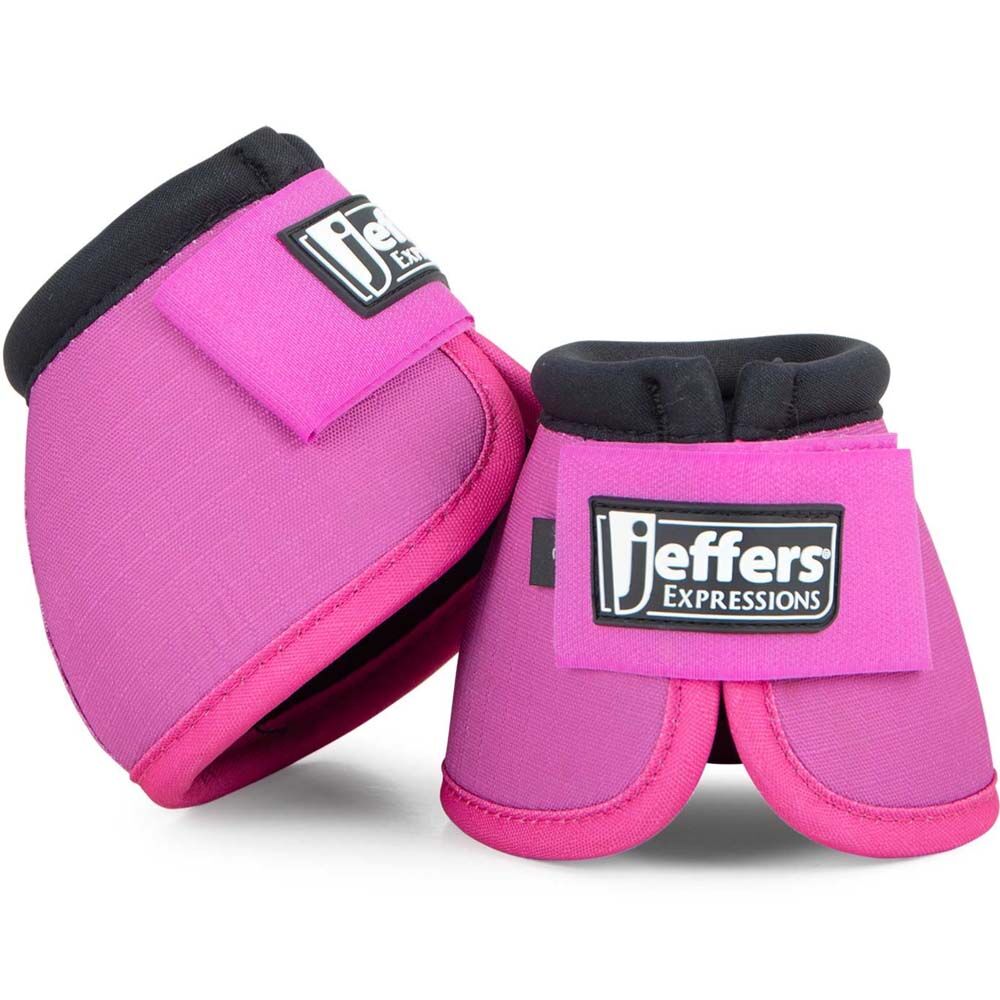 image of Expression No -Turn Bell Boots for Horses - Pair - Purple/Pink - Large